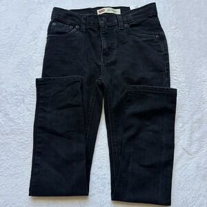 Levi's 510 Skinny Jeans Size 14 Reg 27x27 Black Denim Youth Slim Fit